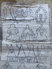 Antique Mongolian Tibetan Buddhist Woodcut Print  Tantric Offering Amulet A1-26x
