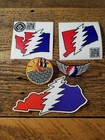 2 Grateful Dead Enamel Pins   Comes With Free Sticker 