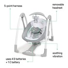 Ingenuity Convertme 2-in-1 Compact Portable Automatic Baby Swing  Infant Seat 