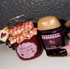 Bath   Body Works  ready To Jam  Pocketbac Holder Key Chain Red Gingham Bow