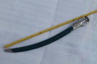 Vintage Mughal Rajput Tulwar Silver Damascened Sword Green Velvet Sheath