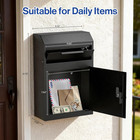 Metal Wall Mount Locking Deposit Drop Box Safe - Heavy Duty Lock Box