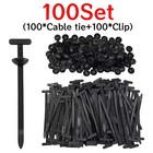 100 Pcs Nylon Universal Cable Tie Buckle heavy Duty Self-locking Zip Ties Holder