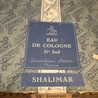 Guerlain Shalimar Collectible Glass Perfume Bottle W  Stopper   Box Paris