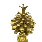 Vintage Solid Brass Pinecone Shape W base Table Lamp