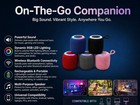 Portable Bluetooth Speaker Wireless Rgb Led Mini Speaker Loud Bass Usb-c Travel