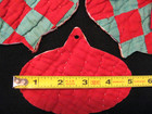 Freesh 8 Primitive Antique Cutter Quilt 3d Christmas Ornaments Reversible   Bows