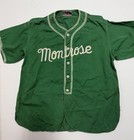 Vintage 1950s Baseball Uniform Wool Rawlings Montrose Iowa Kelly Green 44 36