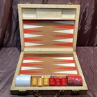 Vtg Crisloid 1 25    Bakelite Red   Butterscotch W  Wooden Checker Rack