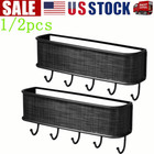Key Holder Hook Shelve Mail Rack Entryway Wall Mount Key Organizer Letter Sorter