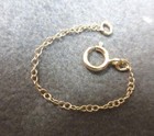 2 25  14k Solid Y  Gold Safety Chain Extender 1 2 Mm Width  W  5mm Spring Clasp