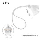 2pcs Tassel Curtain Tiebacks  Curtain Holdbacks With Tassel For Home  White