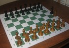 1887 Turner Teich Tsarist  4  Ebony   Antique Boxwood Repro  Chess Set - Board