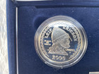 2000 Leif Ericson Millennium Commemorative Proof Silver Dollar 2 Coin Set   Coa