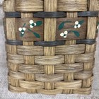 Handmade Wicker Hanging Rectangular Basket With Flowers 1996