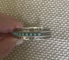 Vintage Native American Zuni Sterling And Turquoise Cuff By J P Ukestine 