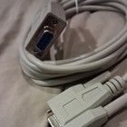 Gray Serial Rs-232 Db9 9-pin Male To Female Round Cable 1 1 Connection Adapter
