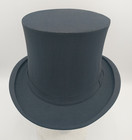 Vintage Victorian Black Silk Top Hat The Higbee Co  Cleveland Size 7