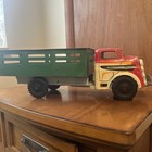 Vintage 1950s Marx Lumar    lazy Day Farms    Truck     Tin Litho   Steel     Wyandotte