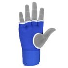 Gel Padded Inner Gloves With Hand Wraps Mma Muay Thai Boxing Bandage Fight Blue