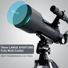 Telescope 70mm Aperture 500mm - For Kids   Adults Astronomical 70500-black 