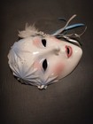 Large Vintage Clay Art   Sf Usa   1 92   Ceramic Face Mask      Flapper Girl    8   