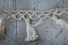 Antique Crocheted Lace French Trim Or Fringe Hand Made From Pure Cotton By The
