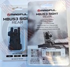 Mbus3 Magp Sight Set Generation 3  - Mbuis Black Front   Rear Flip Up Sights