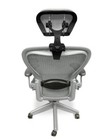 Herman Miller Aeron Chair Classic Sz B Titanium Fully Loaded W matching Headrest