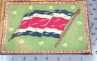 Vintage Costa Rica Flag Cigar Cigarette Premium Tobacco Felt Flannel Quilt