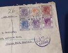 Hong Kong 1950 Registered Airmail Cover Kgvi Stamps Customs   Excise Postmark