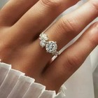3ct Round Cut Simulated Diamond Engagement Wedding Ring 14k White Gold Plated
