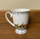 Kent Pottery Cat Pedestal Coffee Mug Time For Milk