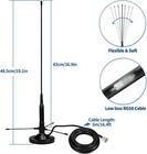 Mobile Ham Radio Antenna Dual Band Vhf Uhf 136-174mhz 400-470mhz Magnetic Base