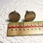 Nice Looking Vintage Pair Of Brushed Goldtone Cufflinks Round Style