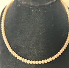 Freshwater Pearl Necklace With 14k Gold Clasp  Vtg 18 