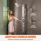 Shower Panel Tower System 6 Modes Digital Display Stainless Steel Rainfall