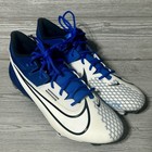 Nike Zoom Huarache 4 Mid Football Cleats Blue White Mens Sz 16 Da5457 414