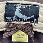 Vintage Authentic Outdoor Design 100  Wool Felt Belted Fedora Hat Size Medium