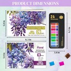 Coloring Book Kit For Adults - Complete 24-color Paint Set With Brush  8 3 x5   