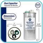 Appli Parts Dual Run Capacitor For Ac 35 5 Mfd Uf  microfarads  370vac Or 450vac
