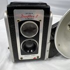Kodak Duaflex Ii Camera W  Flash   Bulb Not Tested Vintage 1950s