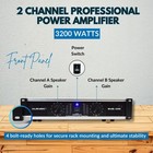 2 Channel Power Amplifier Distortion Free And Clear Sound - Professional 2u C   