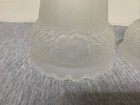 Antique Frosted Glass Scalloped Embossed Floral Design 2    Fitter Lamp Shade Lot