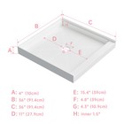 36  X 36  Shower Base In White With Single Threshold And Center Drain Non-slip