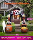 Inslife 9 5ft Halloween Inflatables Pirate Skull Archway Outdoor Black