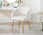 Modern Velvet Desk Chair Accent Armchair Upholstered Tufted Chairs Dining Chairs