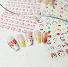 Anime Kawaii Sanrio Pink Hello Kitty Star Heart Bow Nail Stickers Adhesive Nh22
