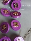 Small Lot Of 10   13 Mm Designer Stamped Chanel Button Replacement Gold Tone 