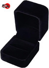 Black Velvet Ring Box     Luxury Soft Velvet Jewelry Gift Box For Engagement  Wedd